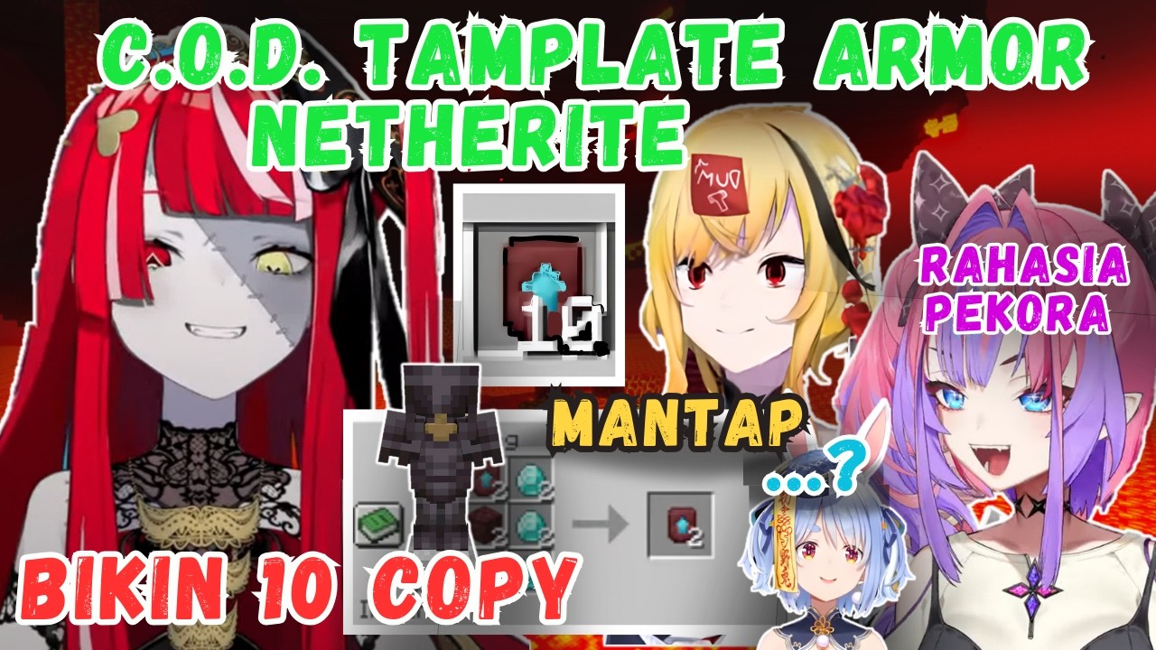 OLLIE Yang COD-an 10 Template Netherite Armor KAELA, VIVI Ghibahin Rahasia PEKORA【Hololive | Clip】