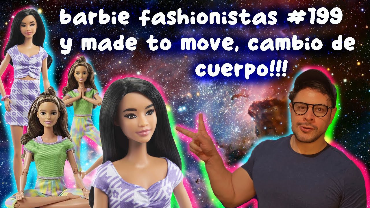 BARBIE FASHIONISTAS #199 NUEVO MOLDE! Y MADE TO MOVE YOGA, LE CAMBIO EL CUERPO Y LA ROPA!