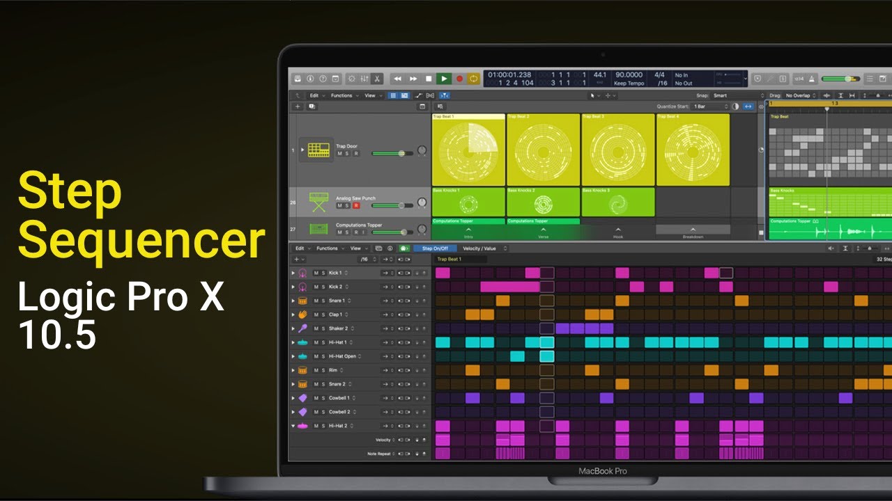 Logic Pro X 10.5 — пошаговый секвенсор