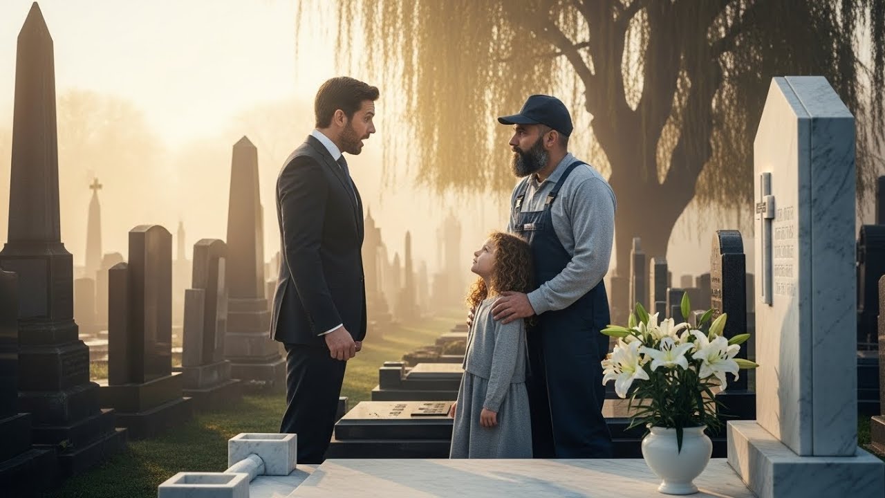A Billionaire Caught a Janitor at His Daughter's Grave with a Child — What Happened Next Shocked
