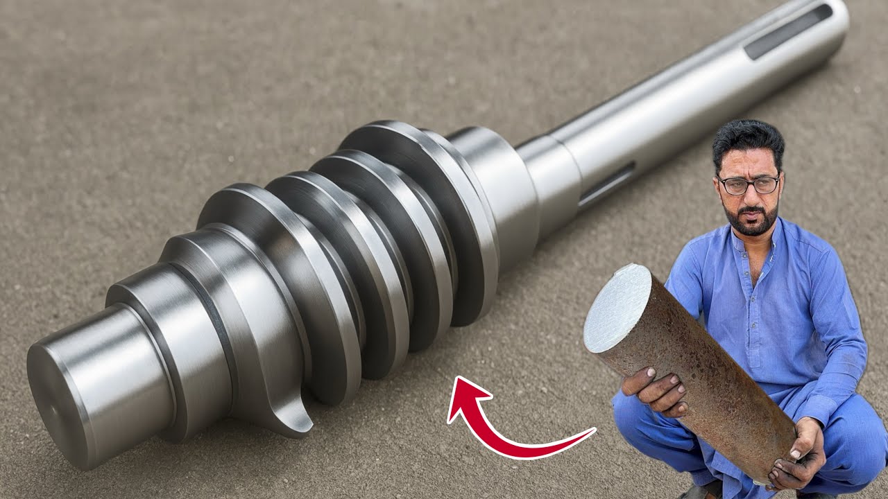 Brand New Worm Shaft Making From Solid Iron | Complete Machining Process