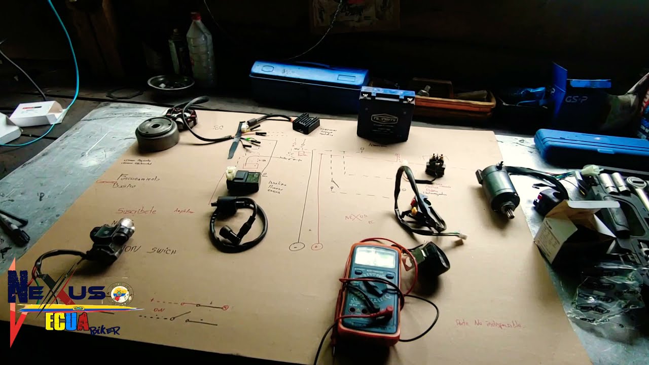 Como Conectar un SISTEMA ELECTRICO BASICO DE MOTOS/Facil y bien explicado