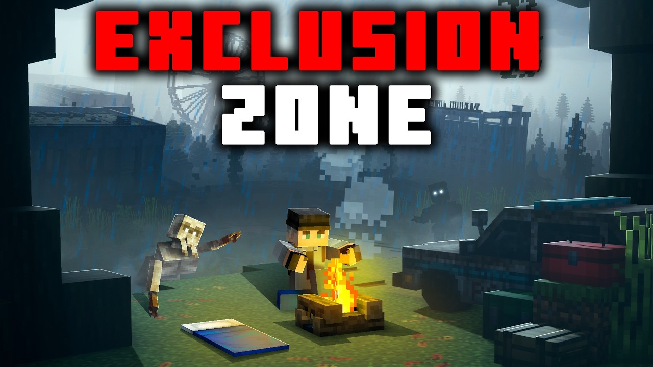 Barely Surviving the Exclusion Zone in Hardcore Minecraft