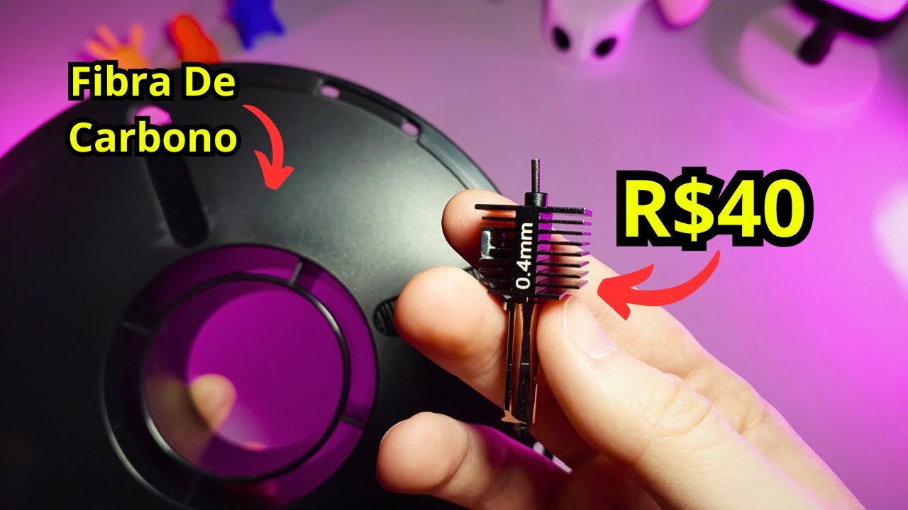 Imprimindo Fibra De Carbono Com Adaptador De R$40 Do AliExpress Na Bambu Lab A1 Mini