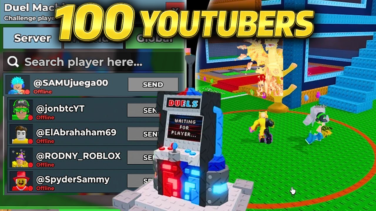 ⚔️ RETÉ A 100 YOUTUBERS A DUELOS EN STEAL A BRAINROT 😱