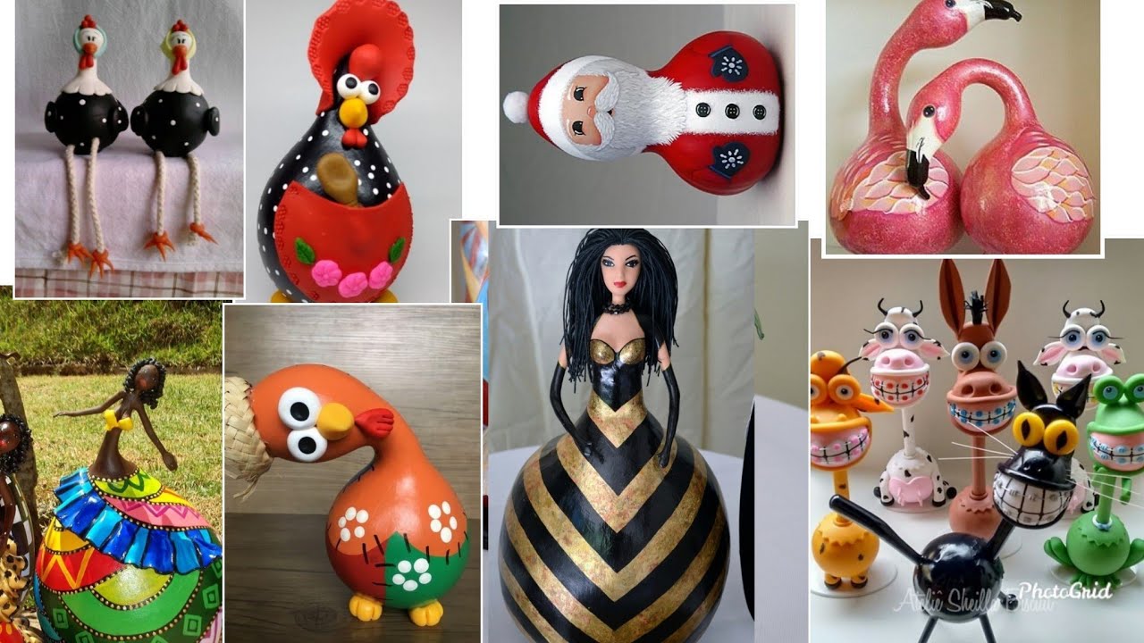 Arte com Cabaça. Algumas  ideias #facavocemesmo  #facaevenda