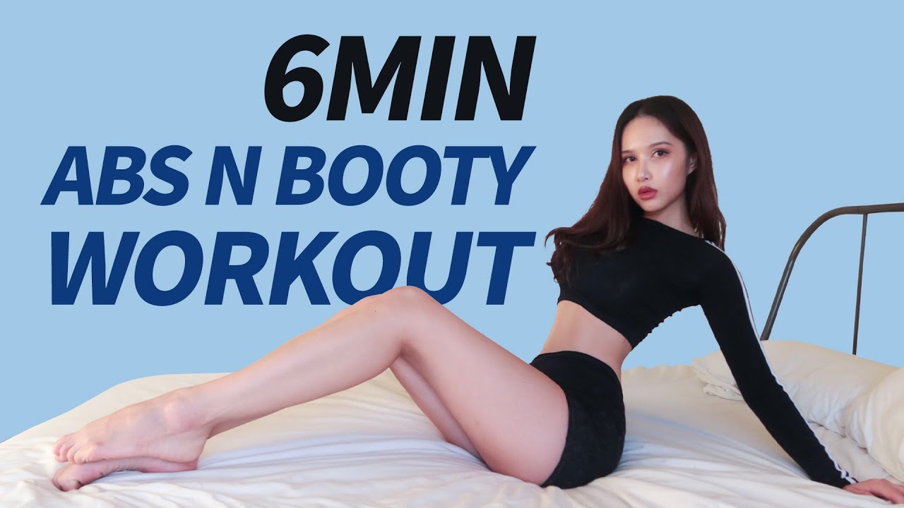 6min ABS & BOOTY workout - 7RINGS /躺床6分钟【瘦腰腹+蜜桃臀】跟练/学生党必备高效塑形/1秒学会腹部发力