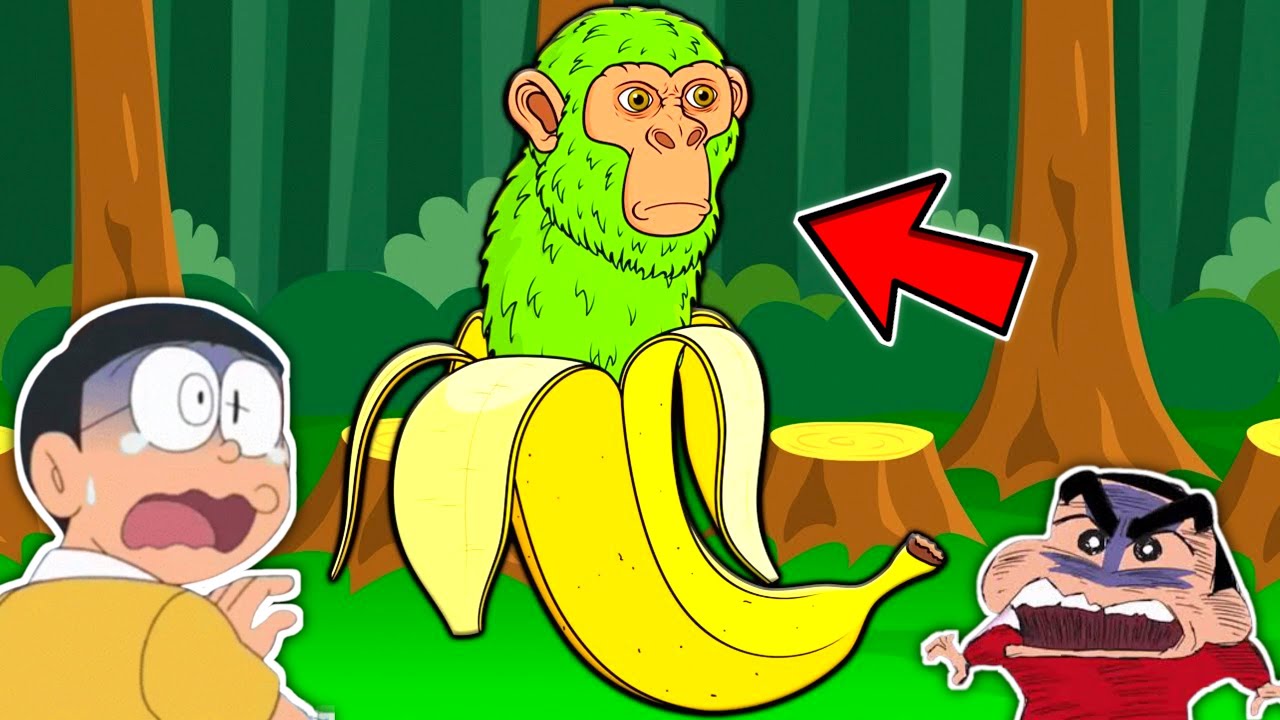 SHIMPANZINI BANANINI Sad Origin Story (Italian Brainrot) With Shinchan And Nobita