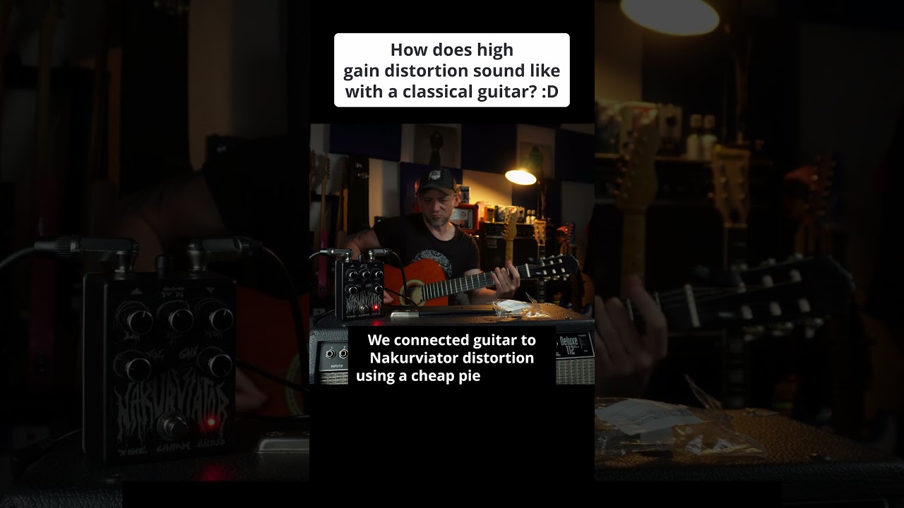 What Happens When You Connect High Gain Distortion Pedal To A Classical Guitar? #guitar #guitarpedal