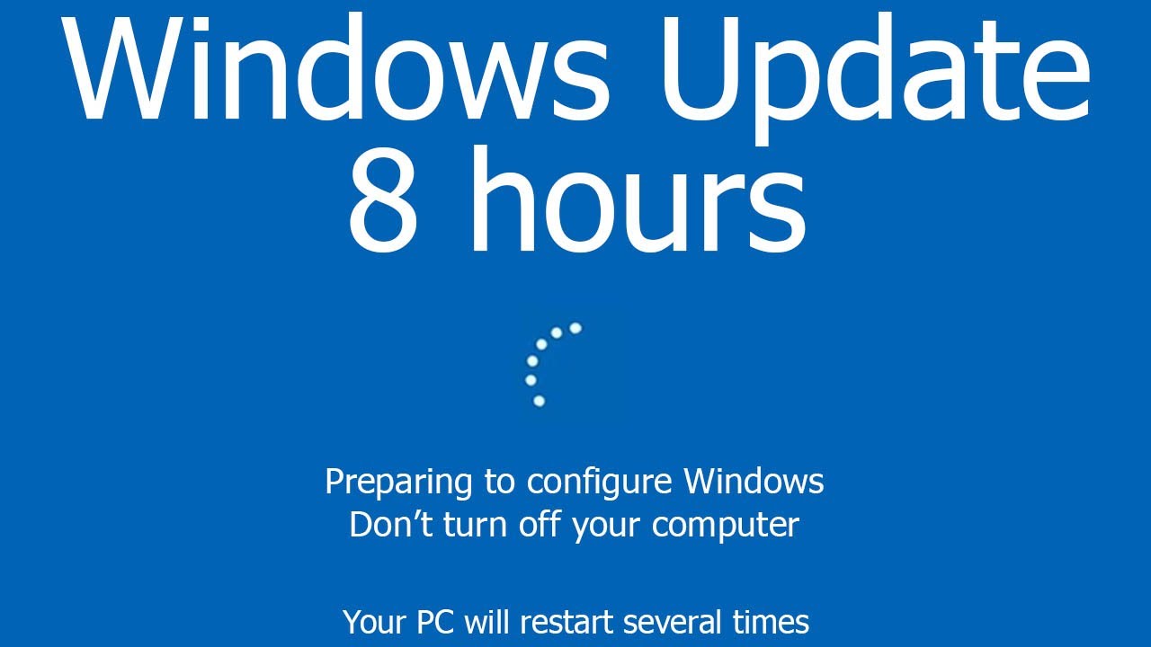 Экран обновления Windows Real Count 8 часов Разрешение 4K / Ваш обычный 8-часовой рабочий день!