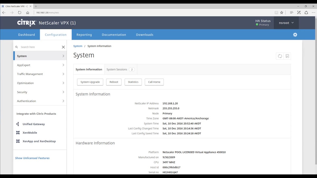 Netscaler VPX 