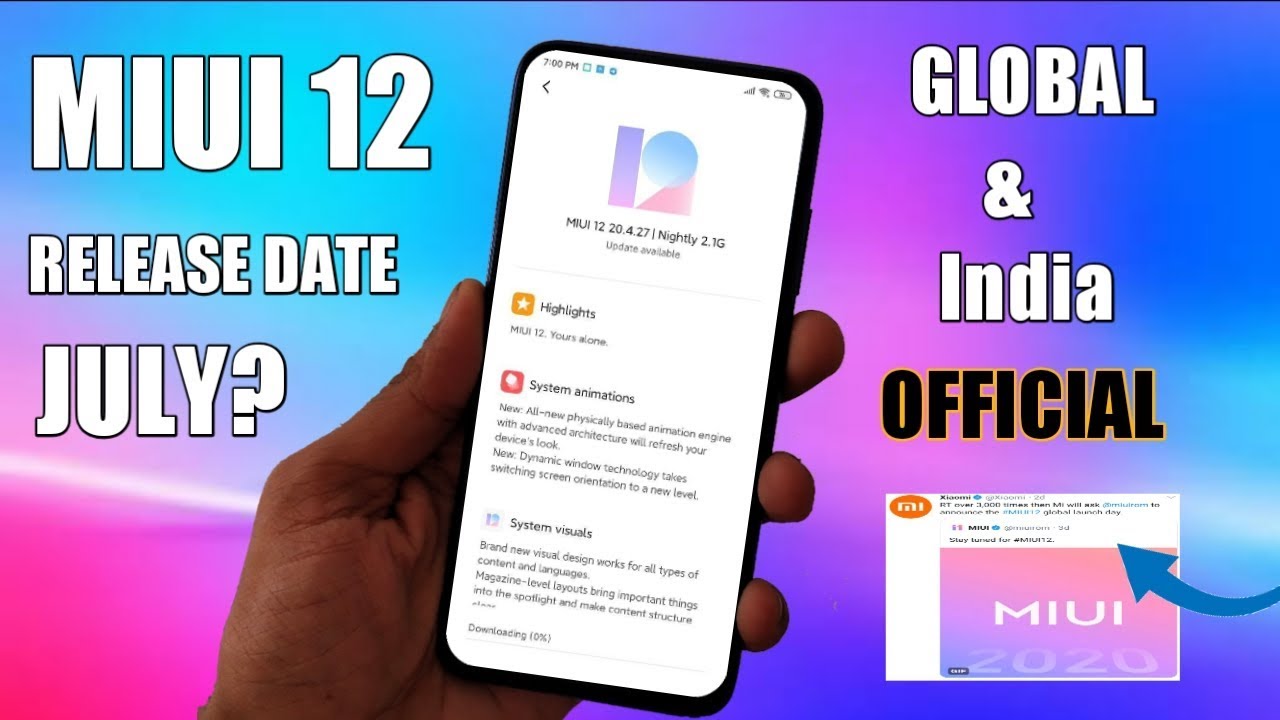 MIUI 12 Stable Update India & Global Release date | MIUI 12 Release Date In India