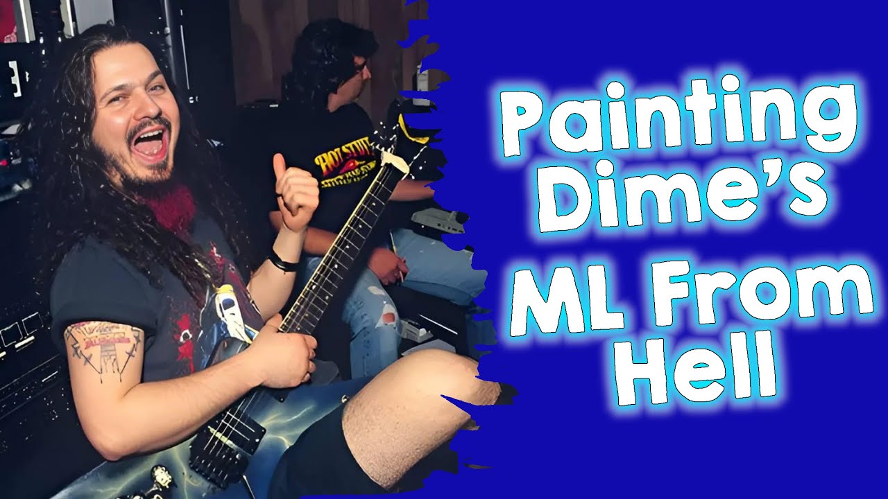 Dimebag Darrell's ML from Hell Paint Job: Laying out the Lightening
