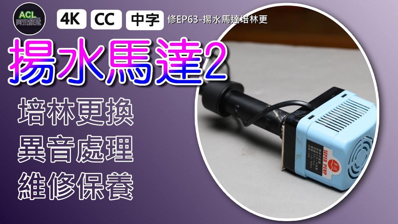 DIY魚缸揚水馬達維修！更換培林解決噪音問題？#魚缸維修 #揚水馬達 #DIY修理#AquariumPump #BearingReplacement 阿寶頻道 ACL Abao 修EP63