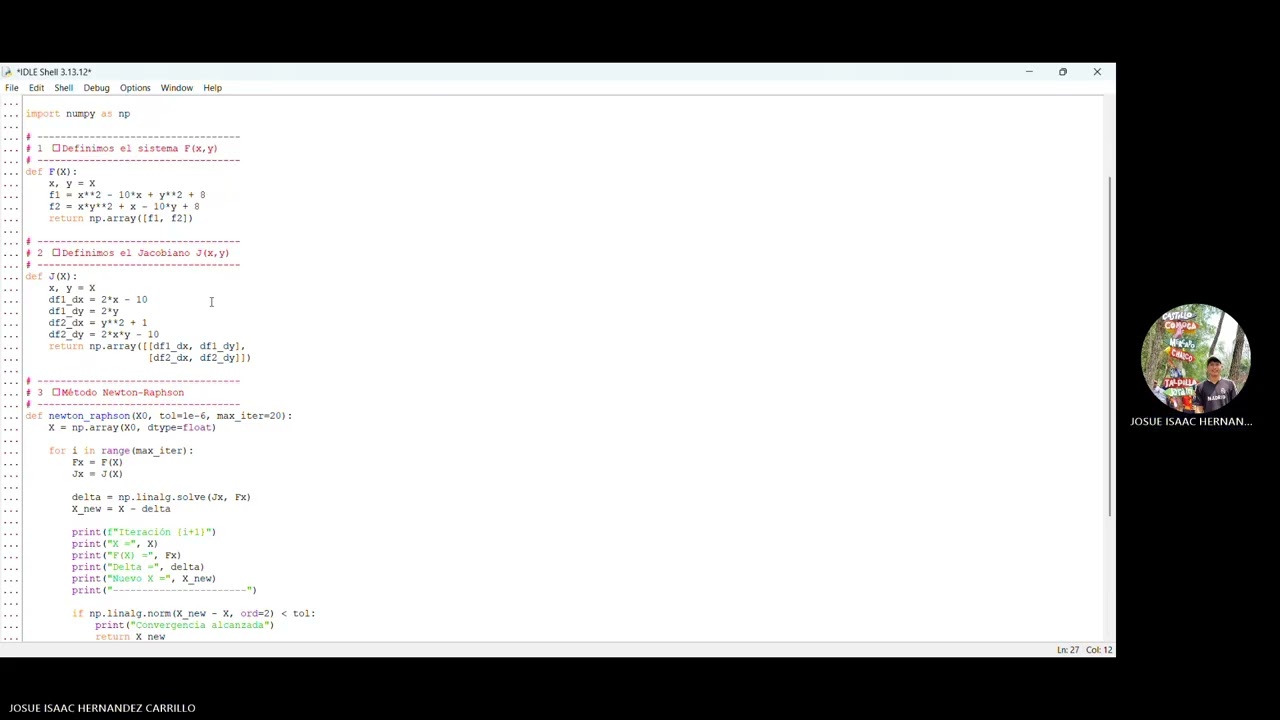 Metodo de Newton Ranshom Multivariable