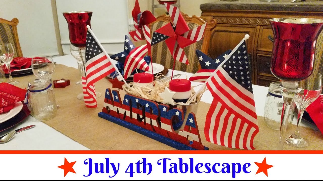 4th of July Tablescape ~ Dollar Tree & Using What You Have ~ Budget Decor ~ Amy Learns to Cook