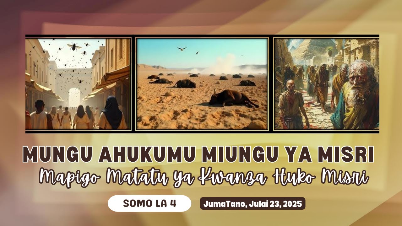 Mungu Ahukumu Miungu ya Misri: Mapigo ya Inzi, Mifugo na Majipu | Lesson 4 || 23 July 2025