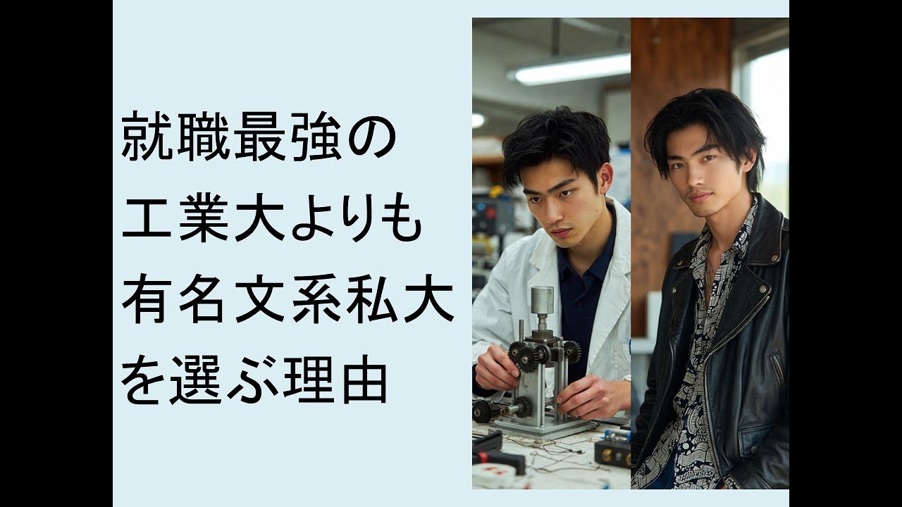 就職最強の工業大より有名文系私大に行きたい理由