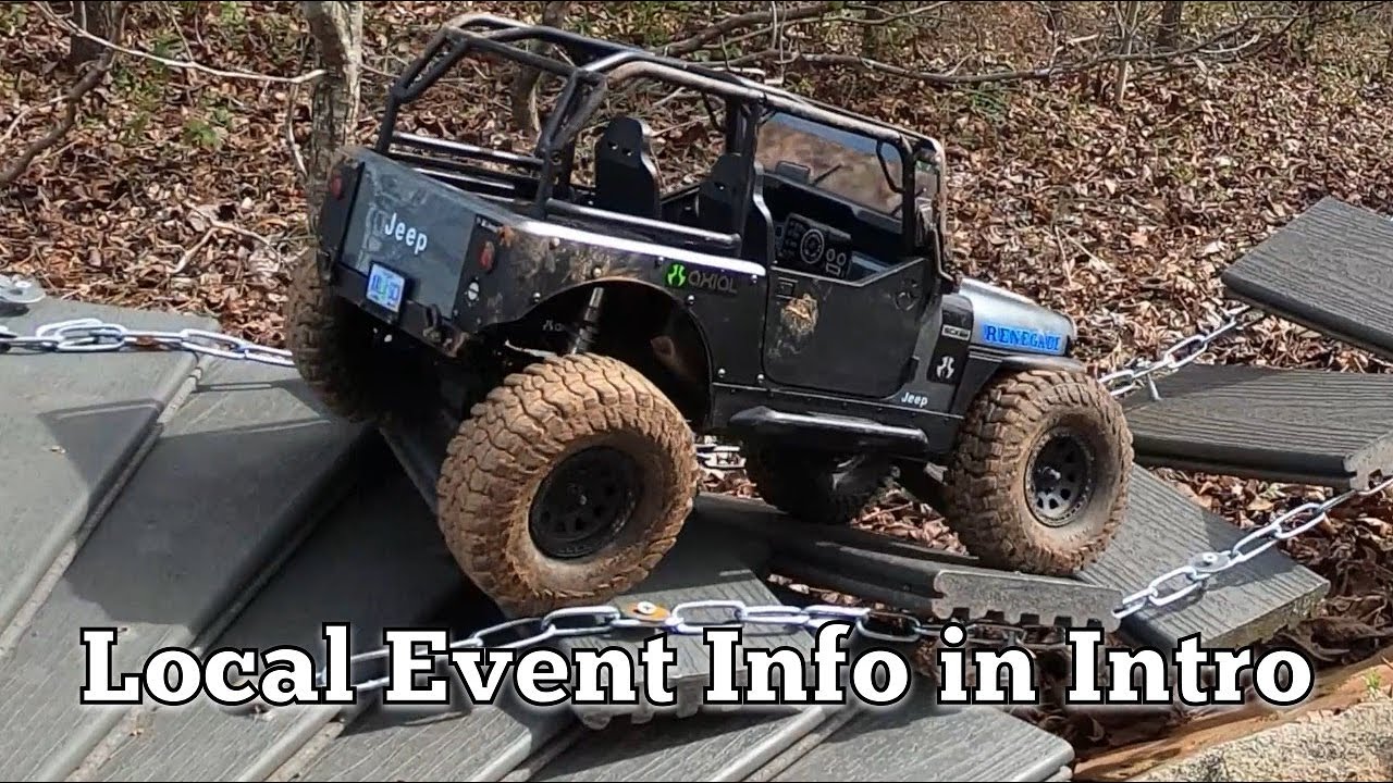 Axial CJ-7 SCX10 iii Upgrades and Run on Backyard RC Crawling Course #rc #rccar #rctruck #axial