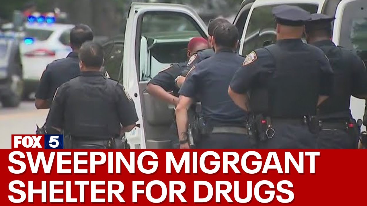 NYPD sweeps Randall's Island migrant shelter for drugs, weapons