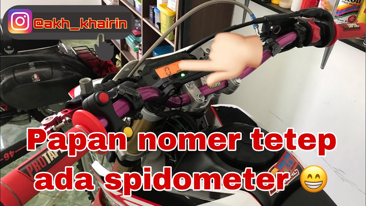 Papan nomer crf tetap pakai spidometer