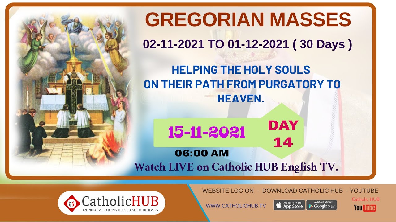 LIVE GREGORIAN MASS | ENGLISH| REV FR. KIRAN SCJ | CATHOLIC HUB TV | DAY - 14 | 15-11-2021 |