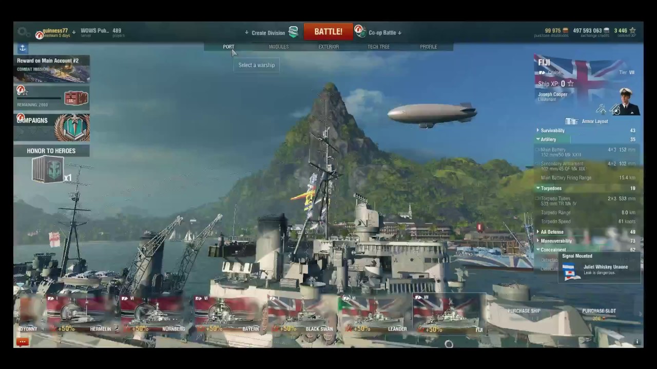 World of Warships. How to Fiji.
