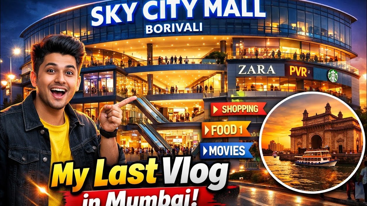 Sky City Mall Borivali Mumbai😱My last vlog in mumbai 🥲❤️‍🩹 #moienvlogs #mumbai #mall #borivalimumbai