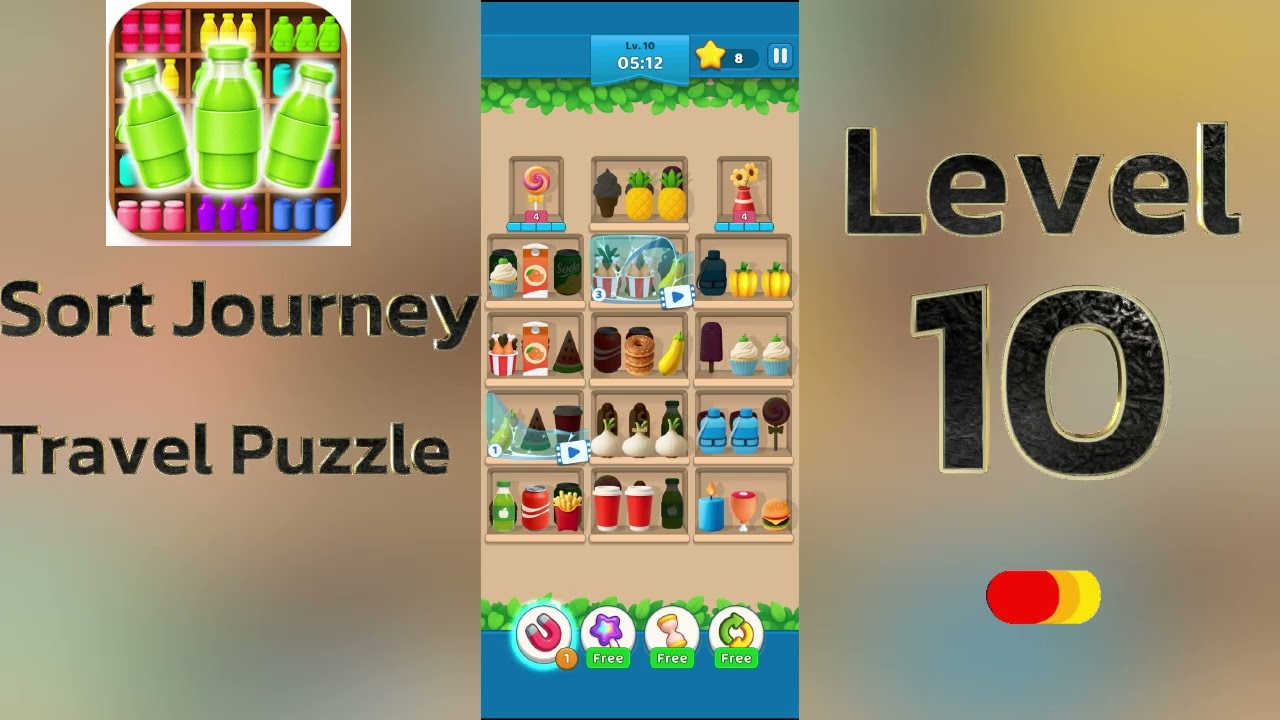 Sort Journey Travel Puzzle Level 10 Walkthrough 🧩✈️ | Relaxing Travel Sorting Game | Go Answer