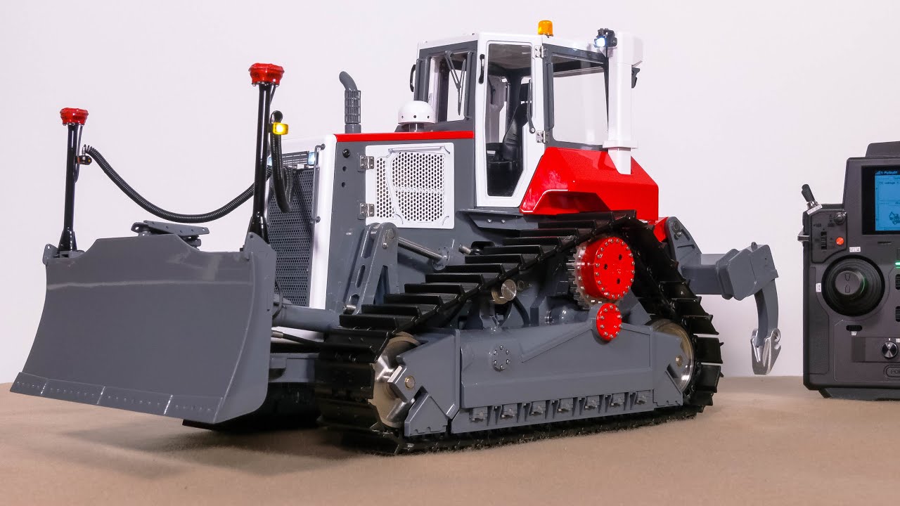 UNBOXING LESU DT60 AOUE RC HYDRAULIC DOZER BULLDOZER, RTR, SOUND, LIGHTS, FLYSKY PL18 EV LITE