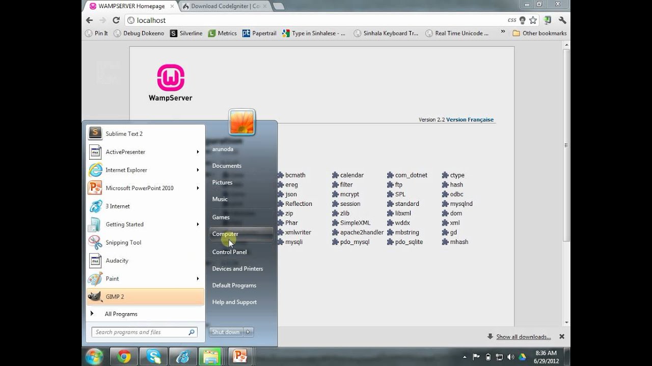 Installing Codeigniter