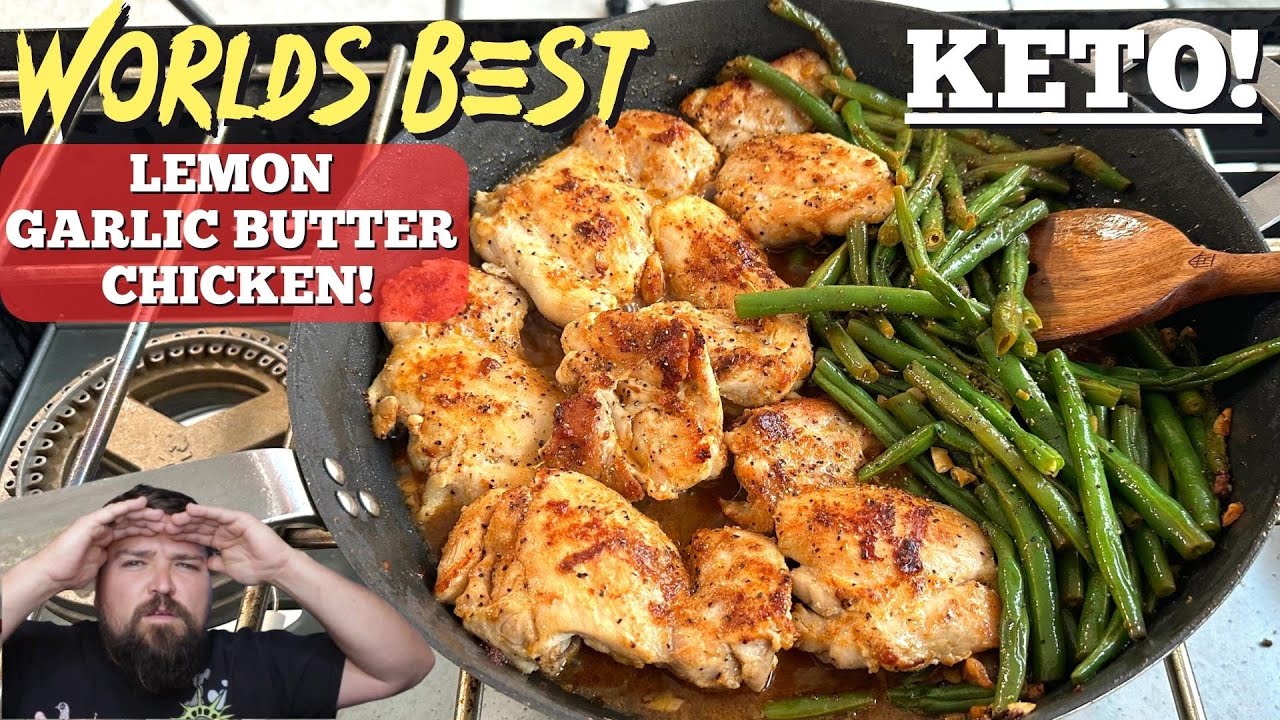 World's best Keto Lemon Garlic Butter Chicken Recipe, with Green Beans! Fast & Easy
