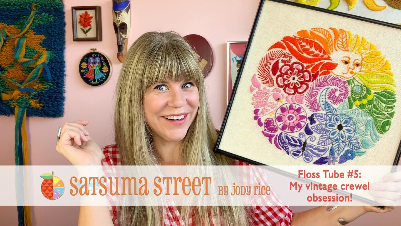 My vintage crewel projects - Satsuma Street Floss Tube #5