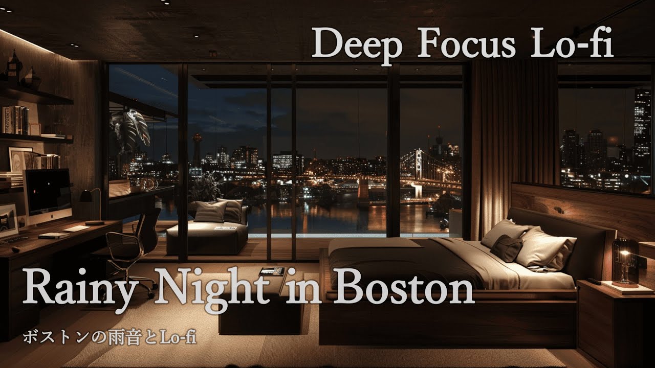 Boston 80s Quiet Rainy Night | Deep Focus Lo-fi Music