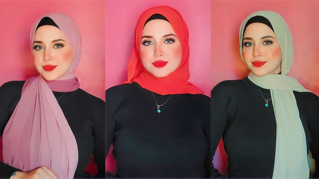 لفات طرح سهله وعمليه | احسن بندانه بتثبت الطرحه 🧕🏼