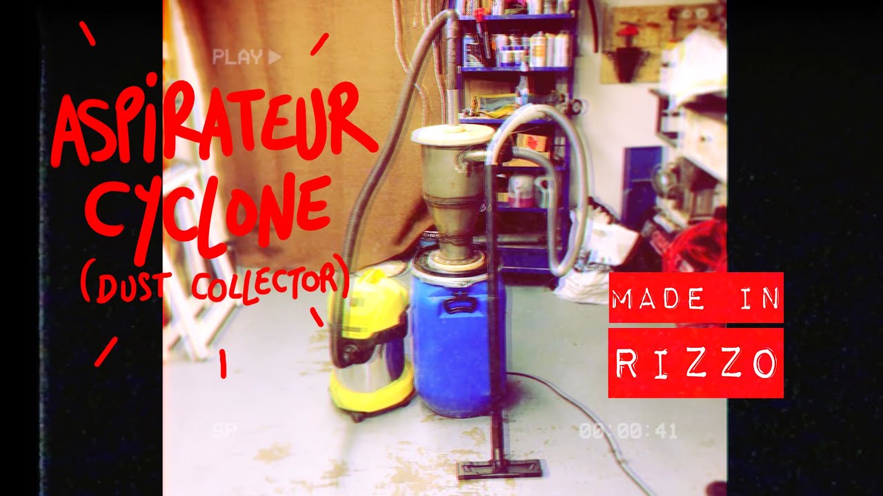 Fabrication d'un aspirateur cyclone d'atelier. Cyclone dust collector.