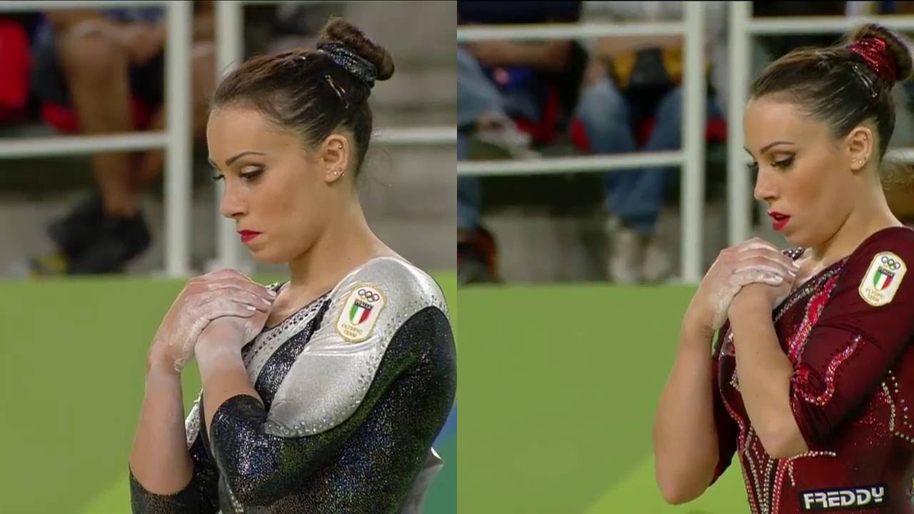 Vanessa Ferrari Floor Exercise Rio 2016 QF/EF Comparison