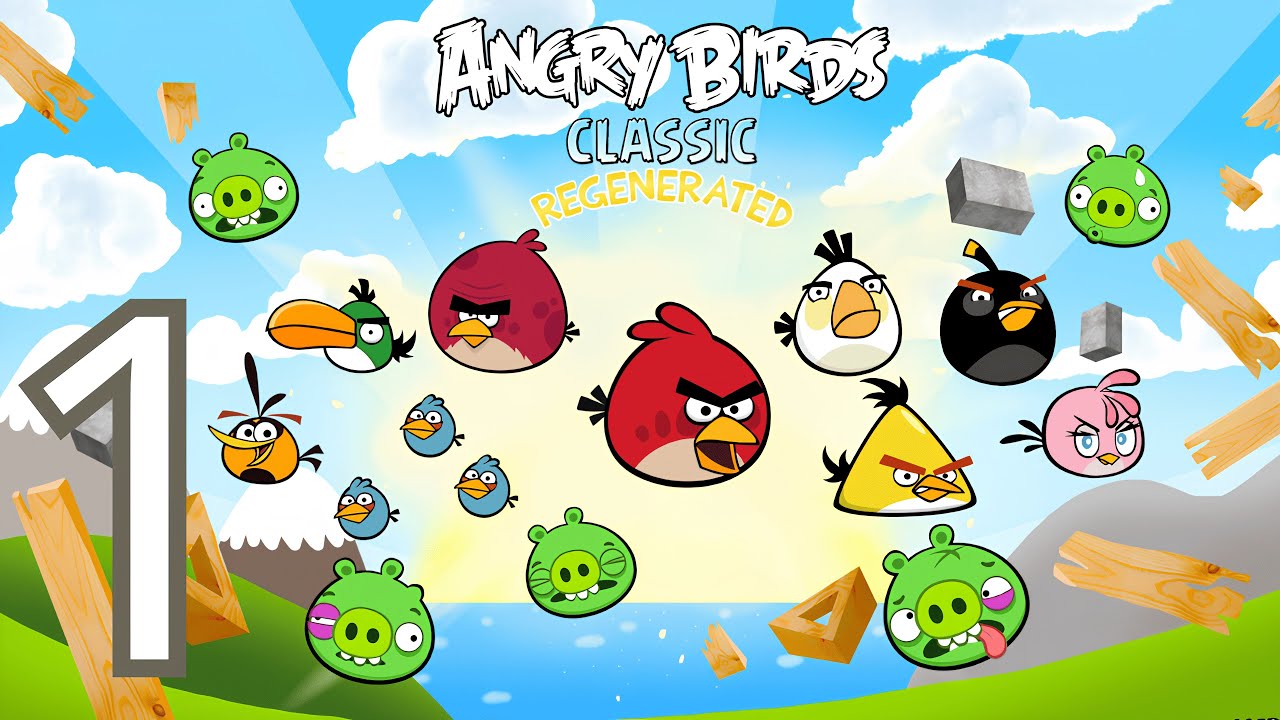 Прохождение Angry Birds Classic Regenerated Mod #1 Poached eggs