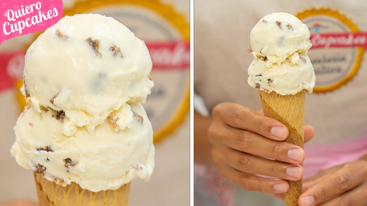 HELADO DE RON CON PASAS 🍦| POSTRE SIN HORNO | QUIERO CUPCAKES
