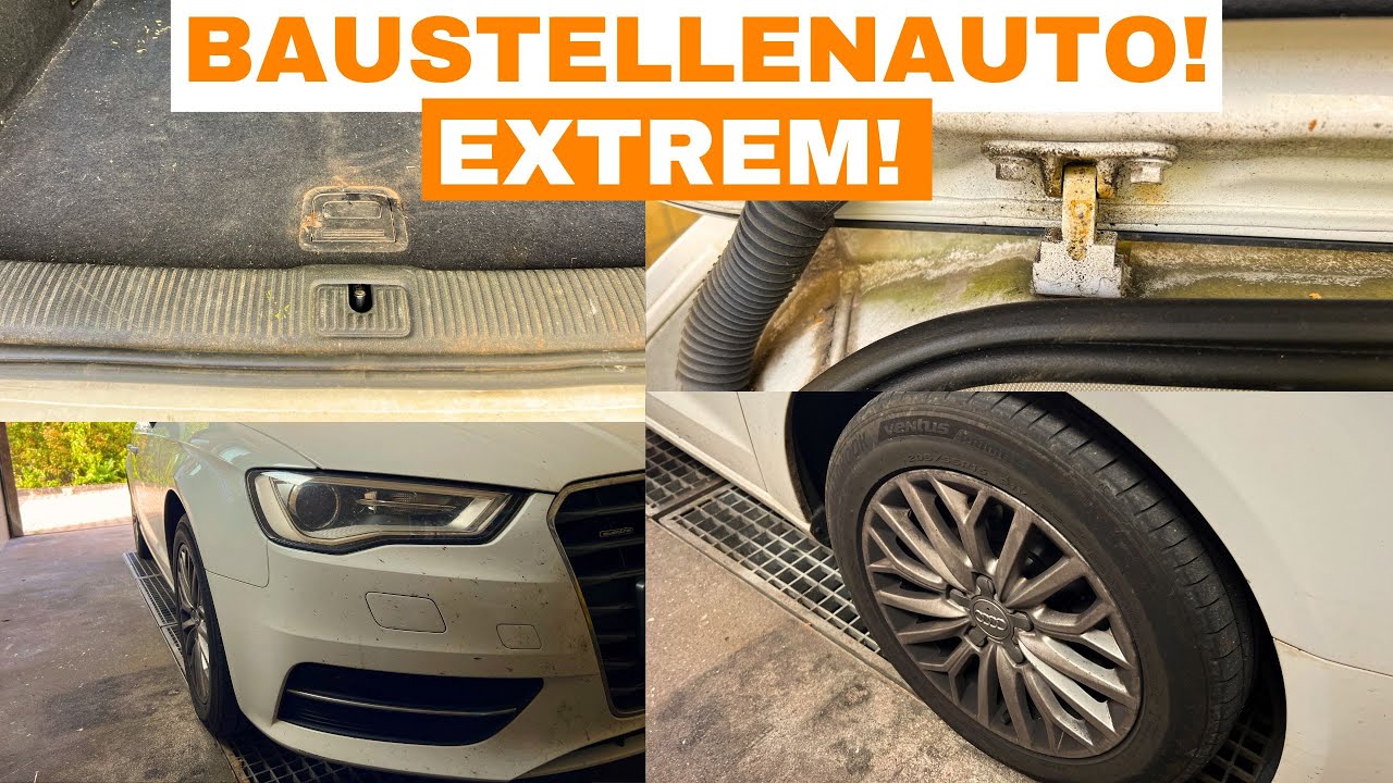 BAUSTELLENFAHRZEUG des GRAUENS! ||  Außen- und Innenreinigung Audi A3!