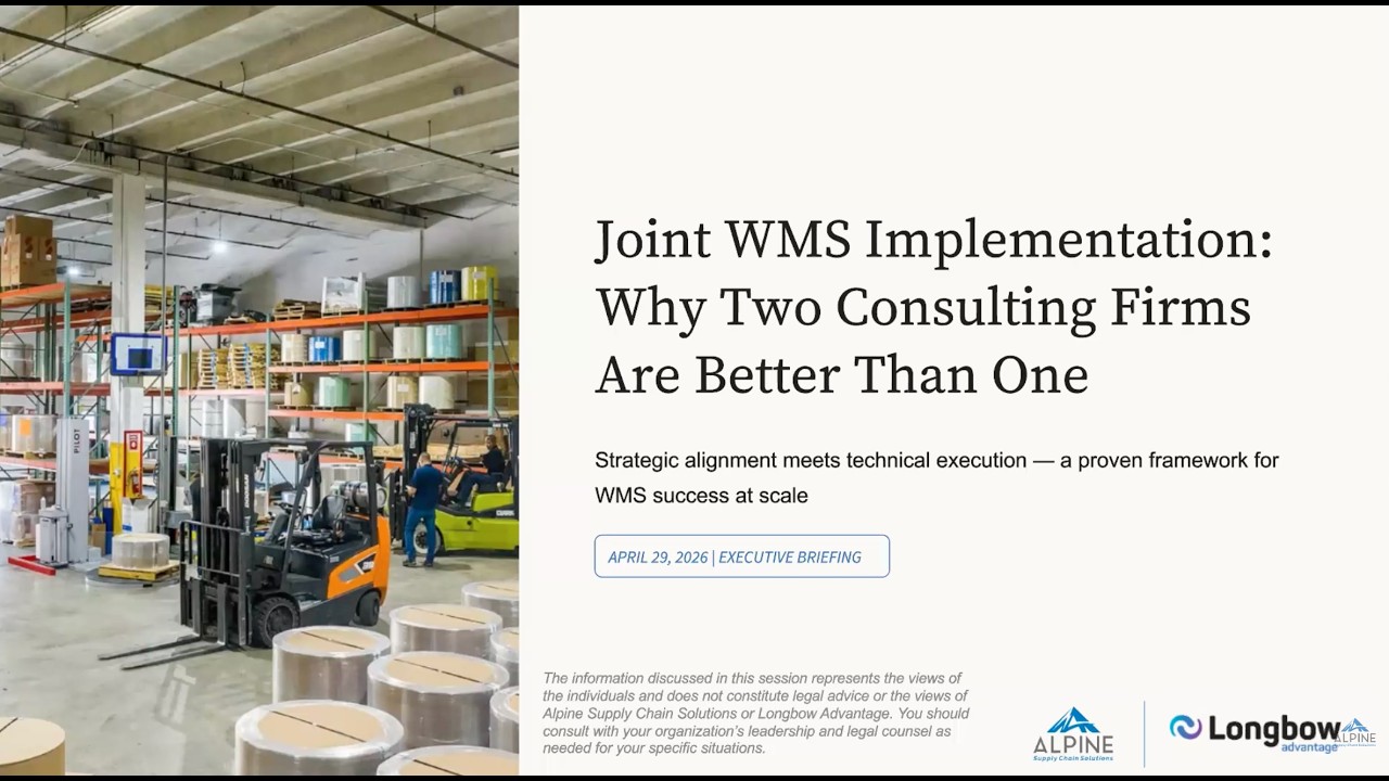 Joint WMS Implementation: Why Two Consulting Firms Are Better Than One