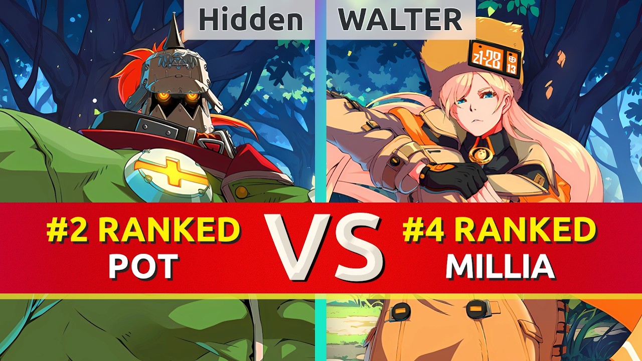 GGST ▰ Hidden (#2 Ranked Potemkin) vs WALTER (#4 Ranked Millia). High Level Gameplay