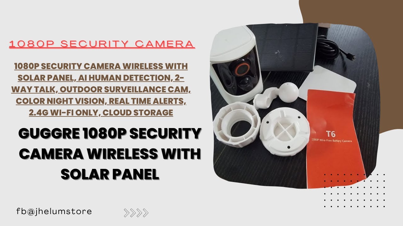 1080P Security Camera Wireless with Solar Panel #solarcamera #securitycamera #cameras #wificamera