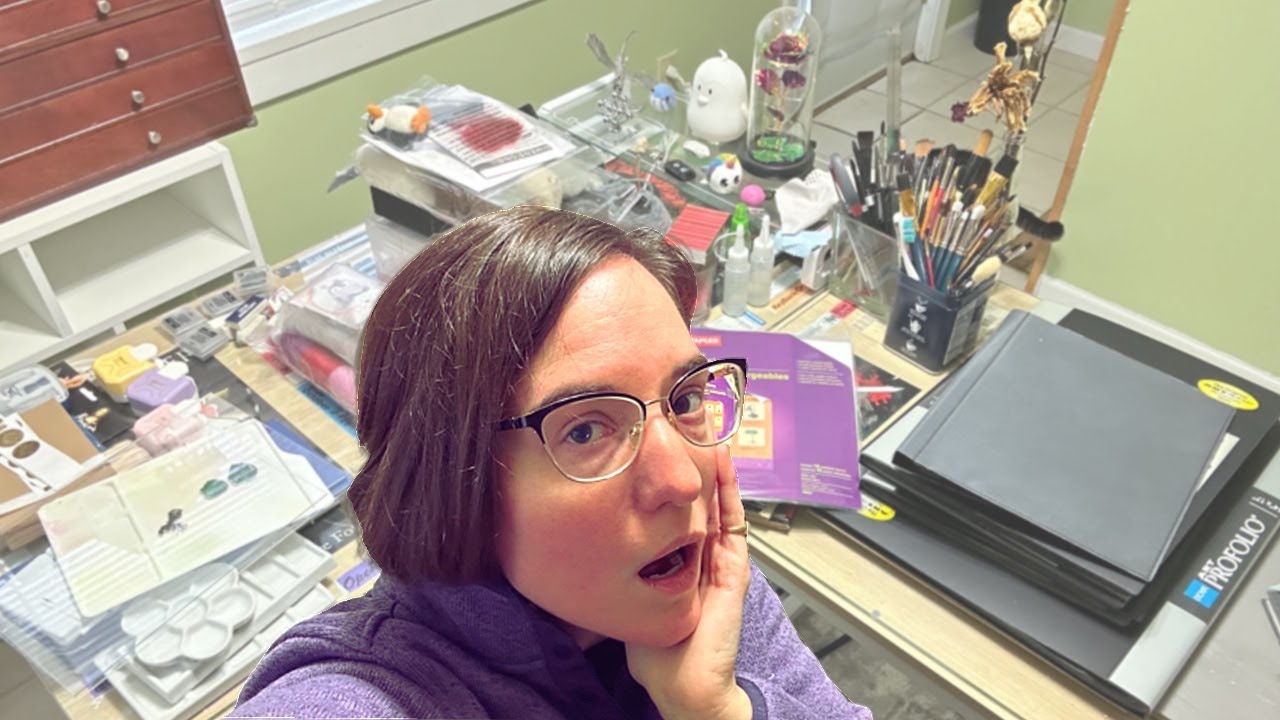 DECLUTTER WITH ME 🎨 organizing and decluttering art supplies