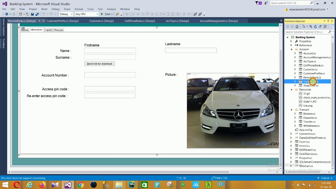 Bank management system | Bank management system project in c#.net | c# mini project for students