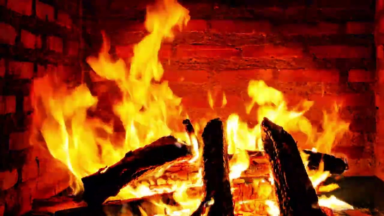 Real Brick Fireplace Flames for Deep Winter Calm 🔥❄️