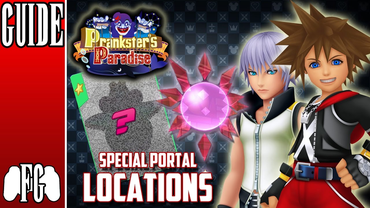 SPECIAL PORTAL LOCATIONS (PRANKSTER'S PARADISE) | Kingdom Hearts 3D: Dream Drop Distance (2.8)