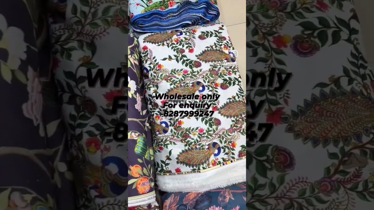 Exploring Wholesale Printed Fabrics Collection | 8287999247 | #Shorts#Wholesalefabrics #DigitalPrint