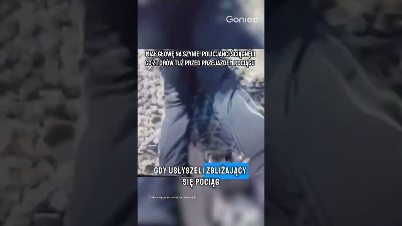MIAŁ GŁOWĘ NA SZYNIE! POLICJANCI ŚCIĄGNĘLI GO Z TOR&Oacute;W TUŻ PRZED PRZEJAZDEM POCIĄGU