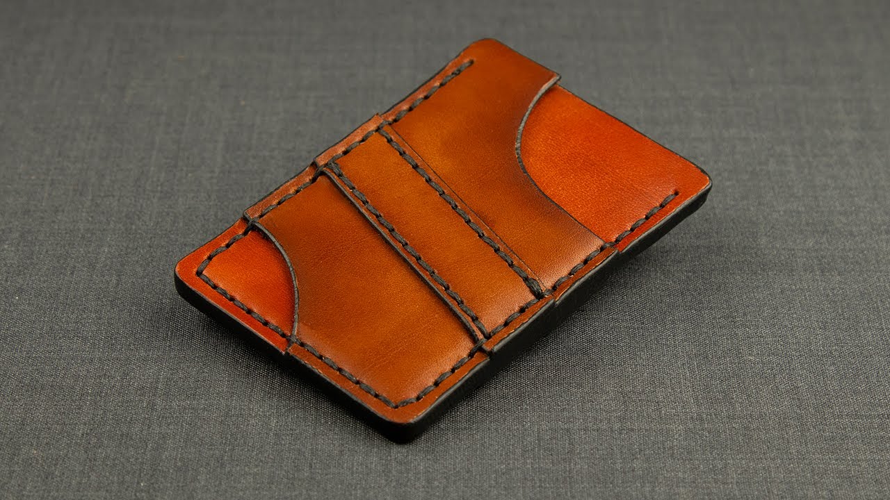 Картхолдер из кожи своими руками + выкройка / Leather cardholder handmade + free pattern